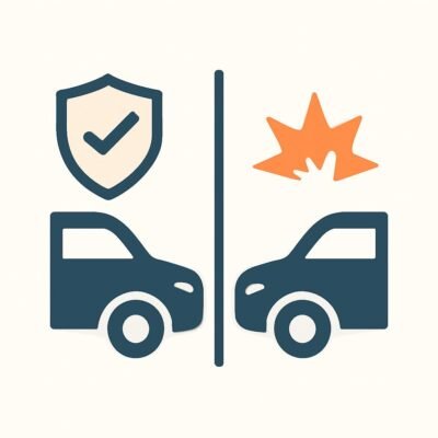 comprehensive vs collision insurance (difference) – auto insurance illustration