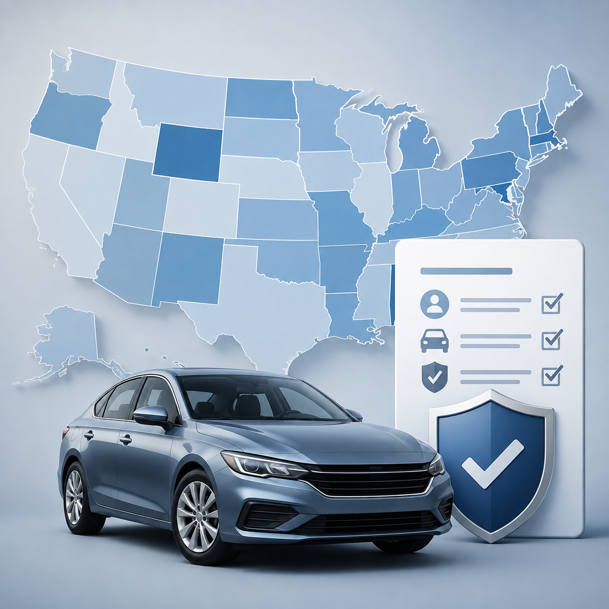 auto insurance by state showing U.S. coverage rules and policy differences