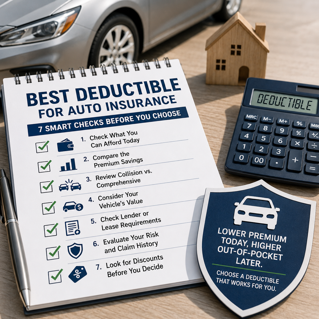 best deductible for auto insurance with premium and claim cost comparison