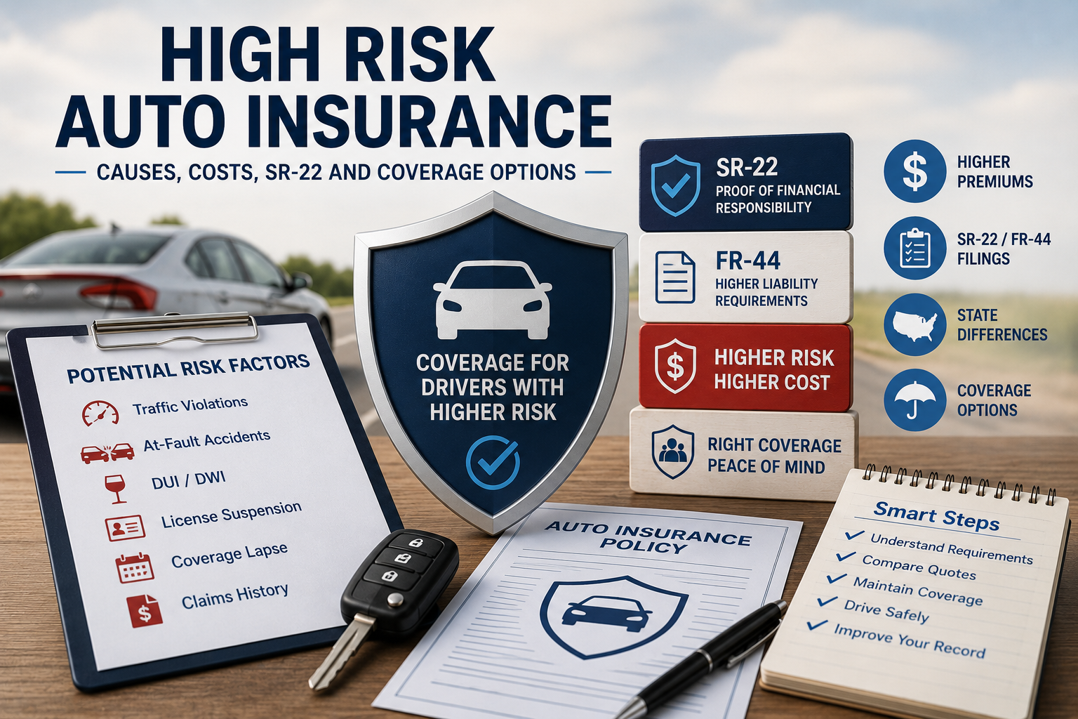 high risk auto insurance with SR-22 and coverage options for U.S. drivers
